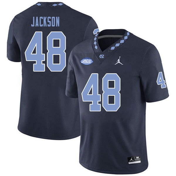 Jordan Brand Men #48 Thomas Jackson North Carolina Tar Heels College Football Jerseys Sale-Navy